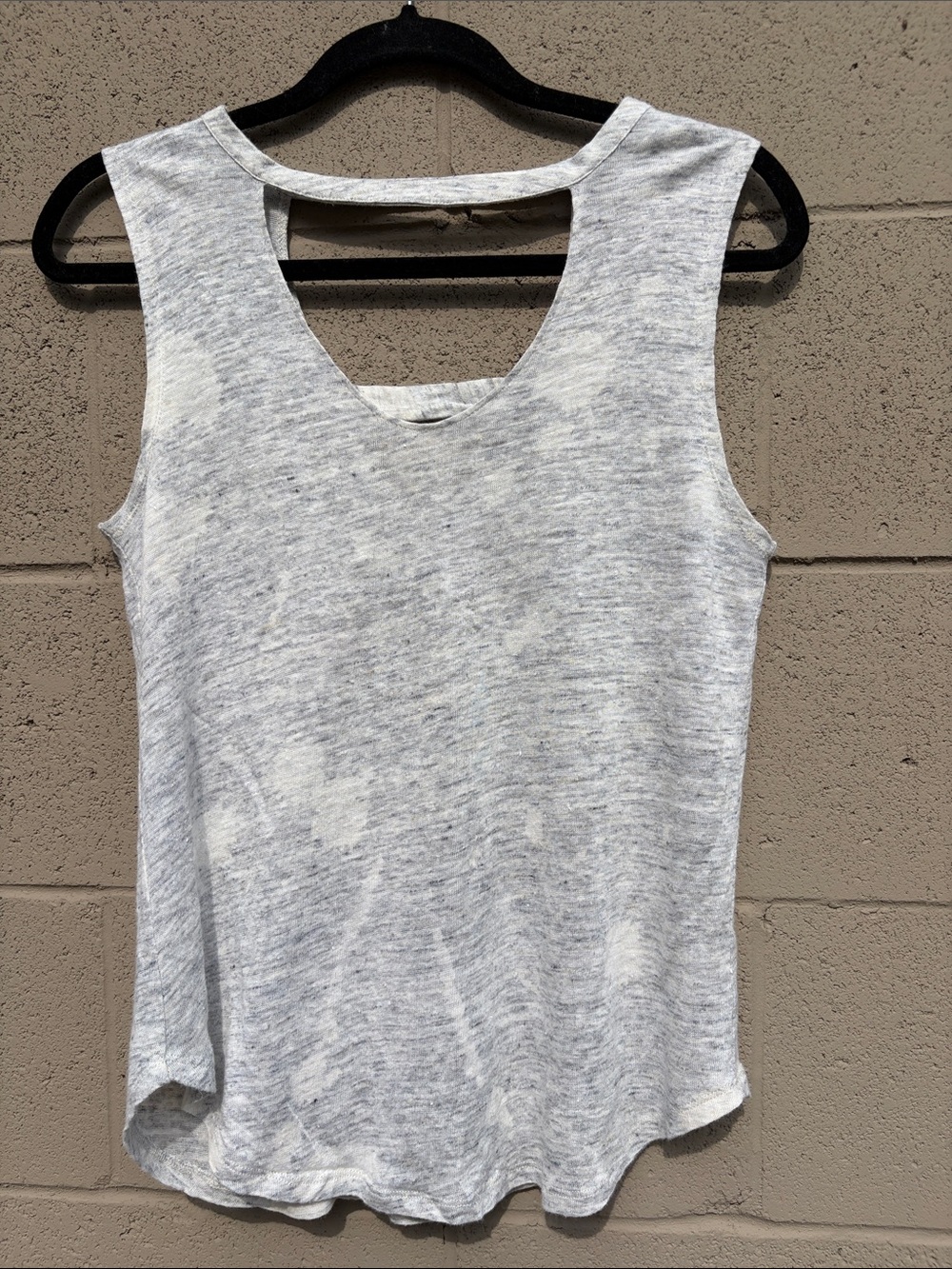 Generation Love Light Gray Marled Tank with Back Cutout